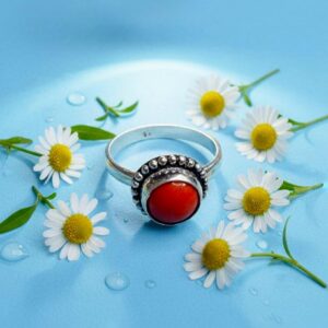 Sunstone Silver Ring