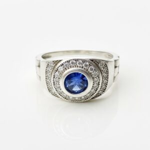 Regent Blue Shield Silver Ring
